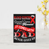 Blood Cancer Awareness Red Ribbon Father Suppo Kaart (Gele Bloem)