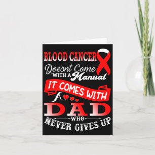 Blood Cancer Awareness Red Ribbon Father Suppo Kaart