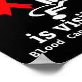 Blood Cancer Awareness Red Ribbon Ondersteuning 1 Poster (Hoek)