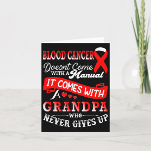 Blood Cancer Awareness Red Ribbon Opa Ondersteunin Kaart