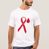 Blood cancer awareness  ribbon drip t-shirt (Voorkant)