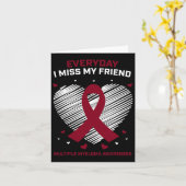 Blood Cancer I Miss My Friend Multiple Myeloma Awa Kaart (Gele Bloem)