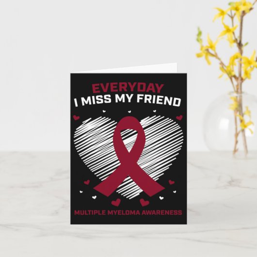 Blood Cancer I Miss My Friend Multiple Myeloma Awa Kaart (Gele Bloem)