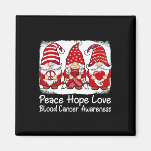 Blood Cancer Support kabouters met lint Rood Magneet
