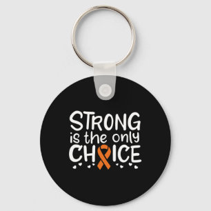 Blood Cancer Survivor Fighter Chemo Oranje lint Sleutelhanger