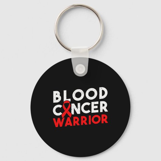 Blood Cancer Warrior Ribbon 2  Sleutelhanger (Voorkant)