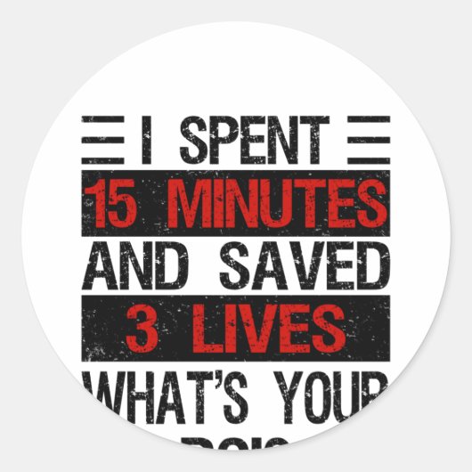 Blood Donation Blood Donation Service Blood Ronde Sticker (Voorkant)