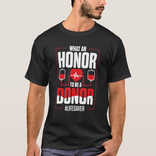 Blood Donation  Blood Donor Hero T-shirt (Voorkant)