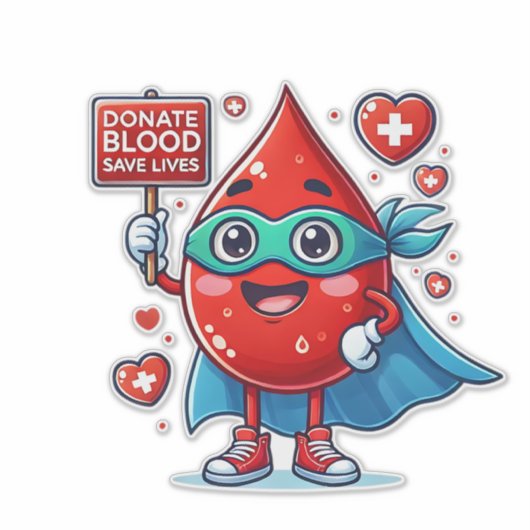 Blood donation sticker (Voorkant)