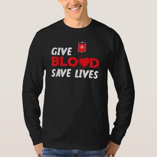 Blood Donor Blood Donation Awareness Give Blood Sa T-shirt (Voorkant)