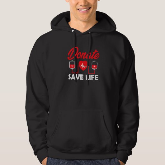 Blood Donor Phlebotomy Kit Donation Save Lives Don Hoodie (Voorkant)