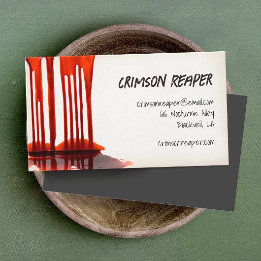 Blood Drips Horror Visitekaartje
