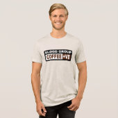 Blood Group Coffee Plus design voor koffieliefhebb Tri-Blend Shirt (Voorkant volledig)