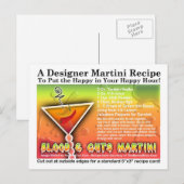 Blood & Guts Halloween Martini Recept Briefkaart (Voorkant / Achterkant)