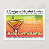 Blood & Guts Halloween Martini Recept Briefkaart (Voorkant)