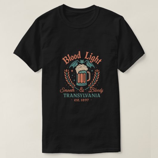 Blood Light Vintage Vampire Brew T-shirt (Design voorkant)