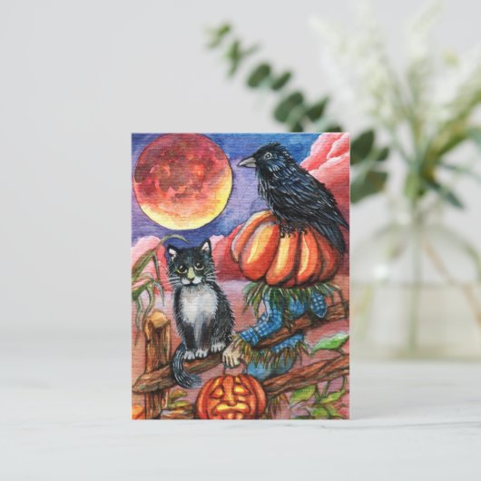 Blood Moon Briefkaart (Staand voorkant)