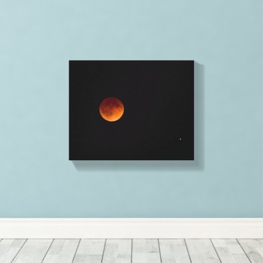 Blood Moon Canvas Afdruk (Insitu (Houten vloer))