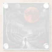 Blood moon glazen onderzetter (Achterkant)