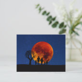Blood Moon Lunar Eclipse Briefkaart (Staand voorkant)