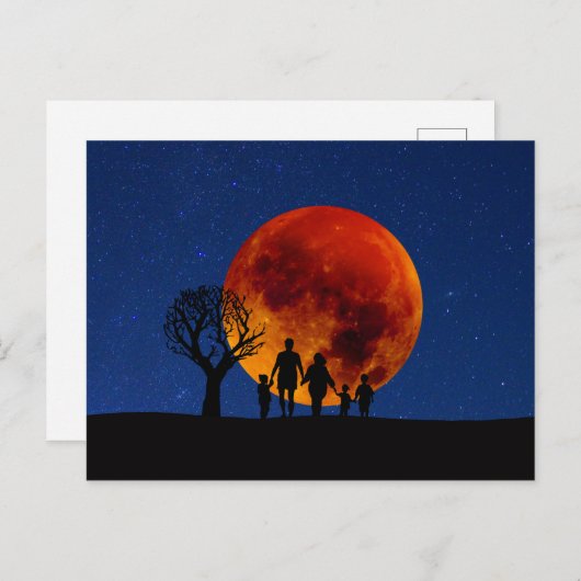 Blood Moon Lunar Eclipse Briefkaart (Voorkant / Achterkant)