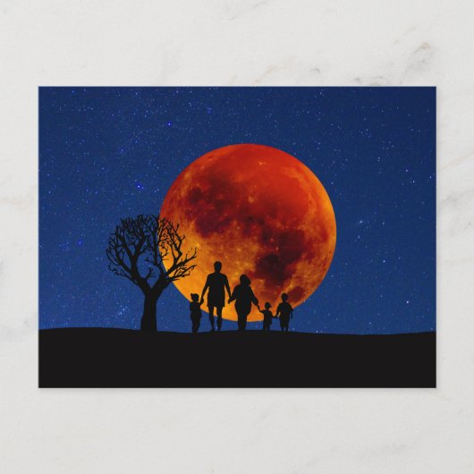 Blood Moon Lunar Eclipse Briefkaart (Voorkant)