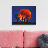 Blood Moon Lunar Eclipse Canvas Afdruk (Insitu (Woonkamer))