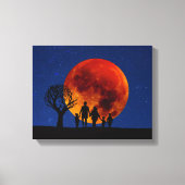 Blood Moon Lunar Eclipse Canvas Afdruk (Voorkant)