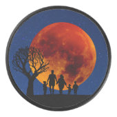 Blood Moon Lunar Eclipse Hockey Puck (Voorkant)