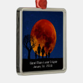 Blood Moon Lunar Eclipse Metalen Ornament (Rechts)