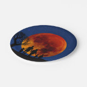 Blood Moon Lunar Eclipse Papieren Bordje (Gekanteld)