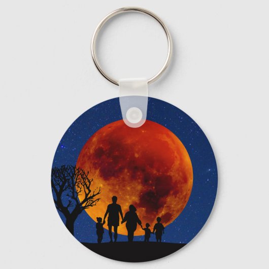 Blood Moon Lunar Eclipse Sleutelhanger (Voorkant)