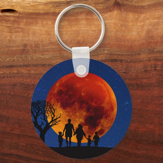 Blood Moon Lunar Eclipse Sleutelhanger (Voorkant)
