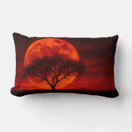 Blood Moon Mesquite Tree Throw Pillow - Western Kussen