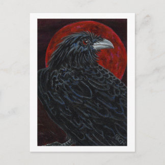 Blood Moon Raven Briefkaart