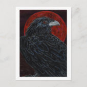 Blood Moon Raven Briefkaart (Voorkant)