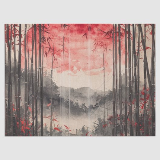 Blood Moon Sakura Inkt Wash (1) Tissuepapier (Voorkant)