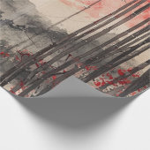 Blood Moon Sakura Inktwassing (1) Cadeaupapier (Hoek)