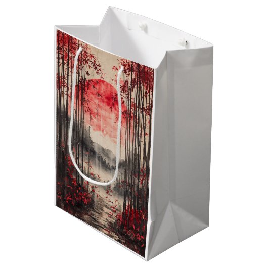 Blood Moon Sakura Inktwassing (1) Medium Cadeauzakje (Voorkant Gekanteld)