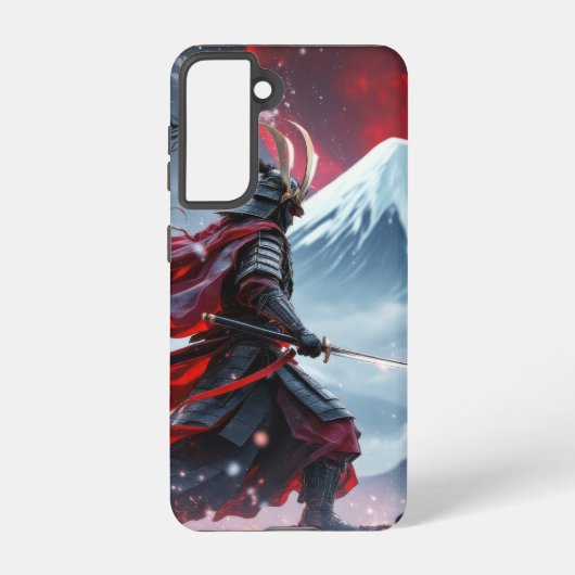 Blood Moon Samurai: The Last Stand at Mount Fuji Samsung Galaxy Hoesje (Achterkant)