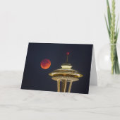 Blood Moon | Seattle Space Needle Kaart (Voorkant)