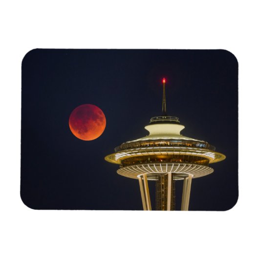 Blood Moon Seattle Space Needle Magneet (Horizontaal)