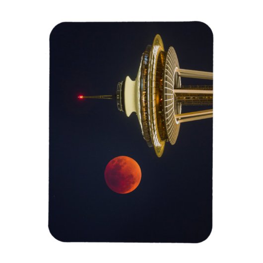Blood Moon Seattle Space Needle Magneet (Verticaal)