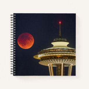 Blood Moon Seattle Space Needle Notitieboek