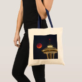 Blood Moon Seattle Space Needle Tote Bag (Voorkant (product))