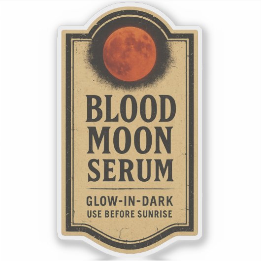 Blood Moon Serum - Halloween Apothecary Label (Voorkant)