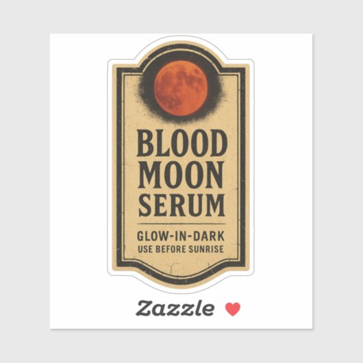 Blood Moon Serum - Halloween Apothecary Label (Vel)