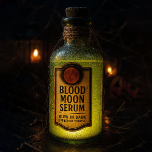 Blood Moon Serum - Halloween Apotheek Label