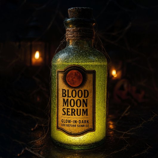 Blood Moon Serum - Halloween Apotheek Label