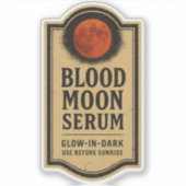 Blood Moon Serum - Halloween Apotheek Label (Voorkant)